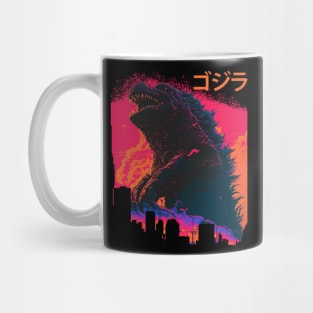 Synthwave Godzilla Mug